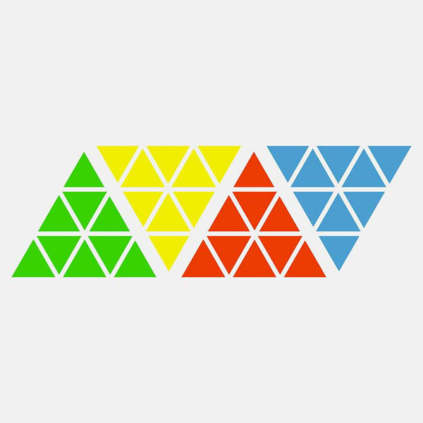 Pyraminx Stickers Replacement Half Bright